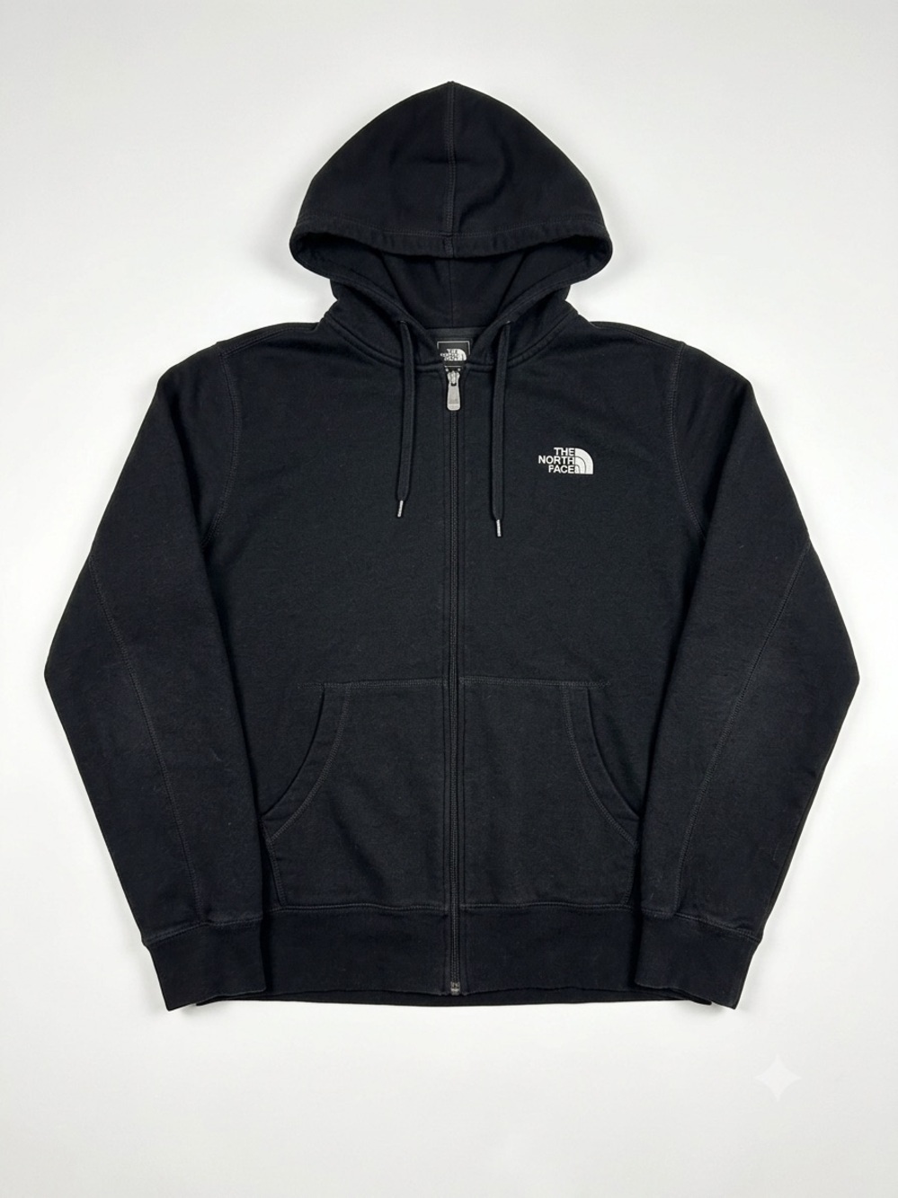The North Face Black Full-Zip Hoodie – Classic & Versatile
